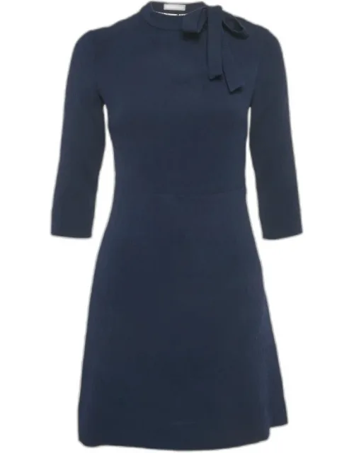 Crepe Lace Panel Mini Dress