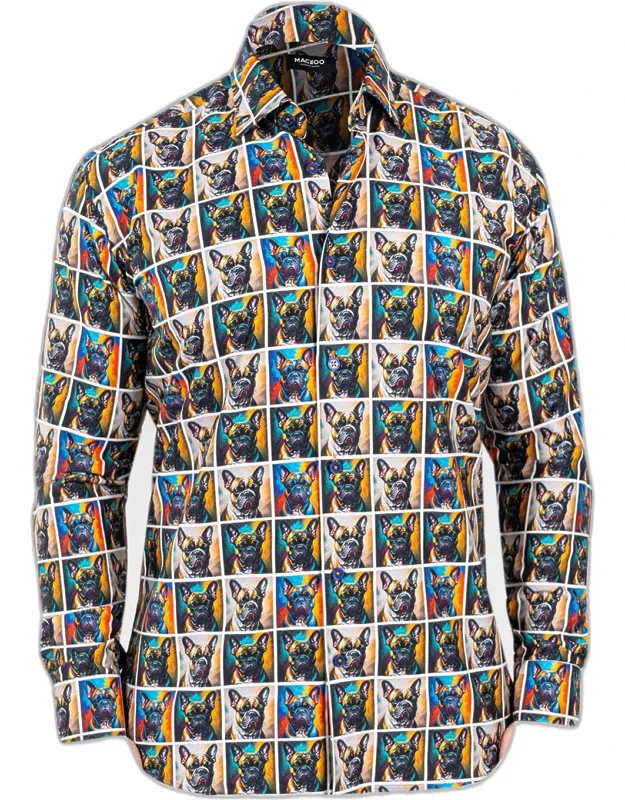 Fibonacci Multicolor Puppy Portrait Sport Shirt