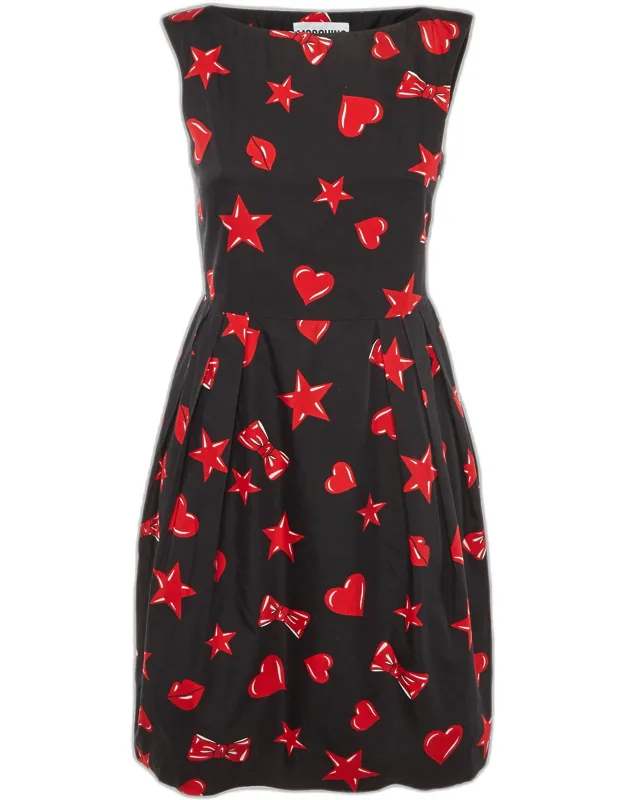 Printed Cotton & Silk Mid Dress