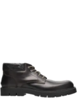 Haddock Intrecciato-collar Leather Lace-up Boots