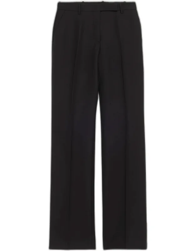 Wool-blend Straight-leg Pants