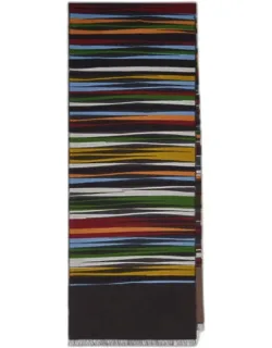 Ladder Stripe Viscose-blend Scarf