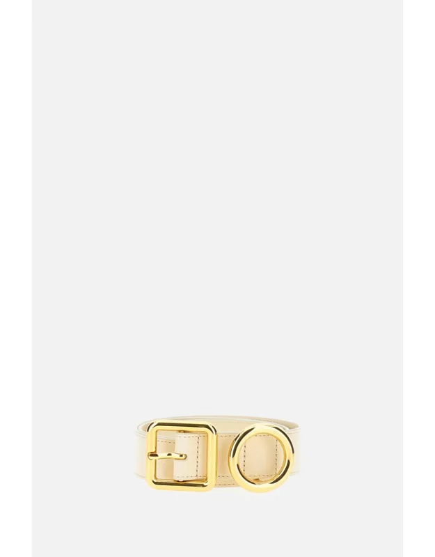 Belt 'la Ceinture Regalo' With Geometric Gold Buckle