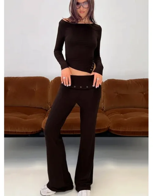 Wynna Eyelet Foldover Pants