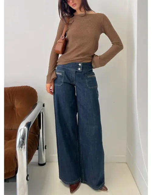 Unwritten Mid Rise Wide Leg Jeans