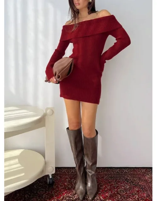 Noriko Long Sleeve Knit Mini Dress