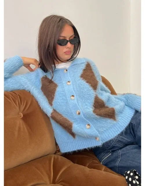 Fluffy Collared Knit Sweater