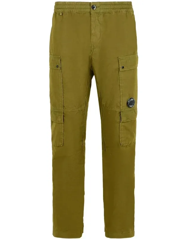 Cargo Pants With Elastic Waistband And Back Welt Pockets