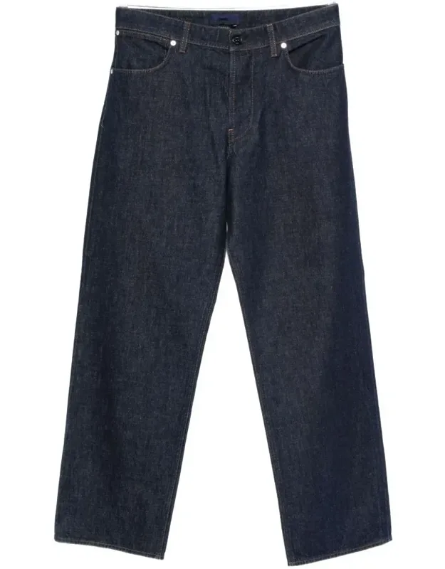 Jeans With Five Pockets And Button Fastening