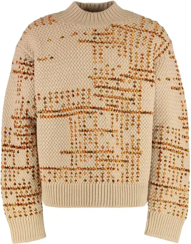 Crew Neck Sweater In Mixed Wool