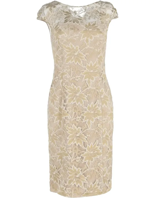 Floral-lace Midi Dress