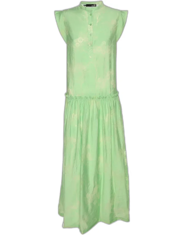 Printed Chiffon Sleeveless Maxi Dress