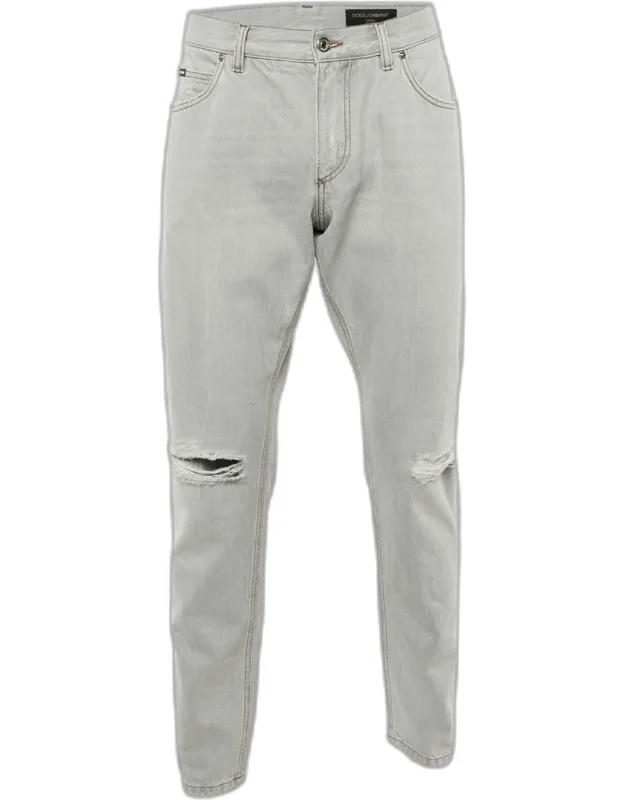 Light Grey Denim Regular Fit Jeans