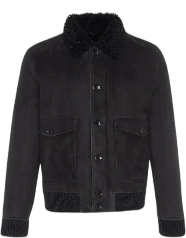 Shearling Lamb Bomber Jacket