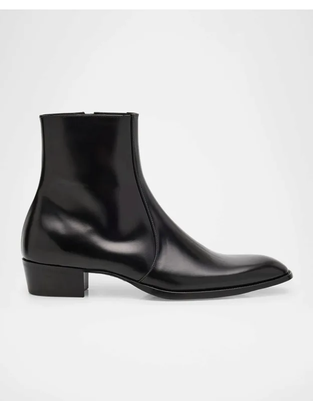 Roman 35 Leather Side-zip Ankle Boots