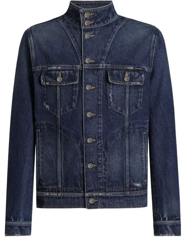 Jacket With High Collar And Flap Pockets