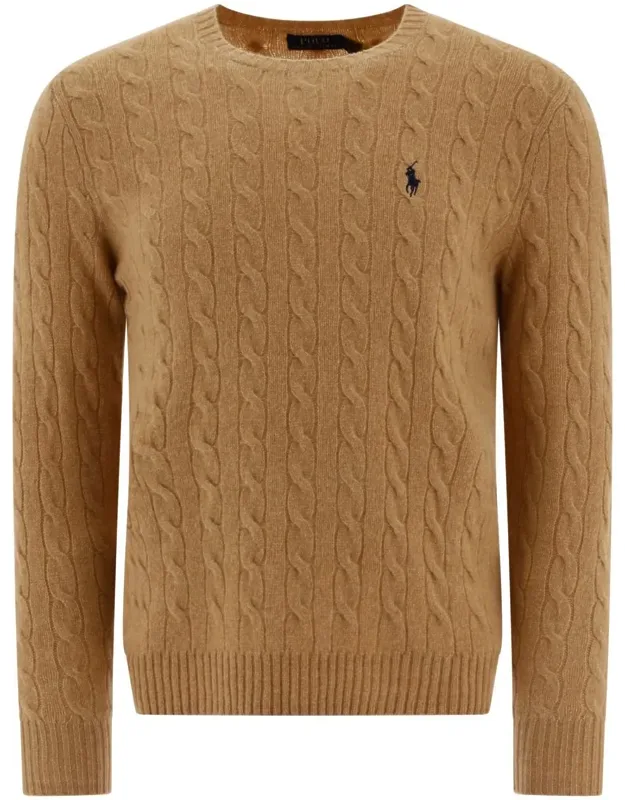 Wool And Cashmere Crewneck Sweater With Logo