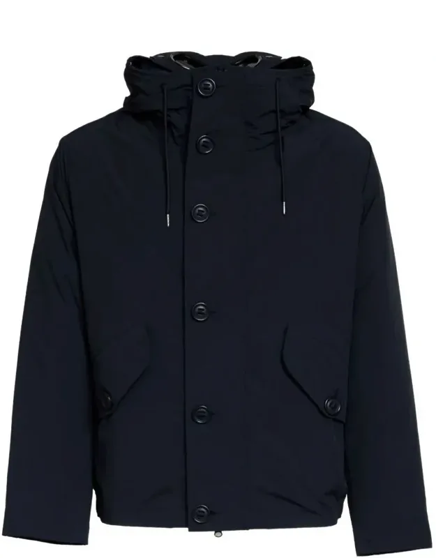 Jacket With Drawstring Hood And Down Filling