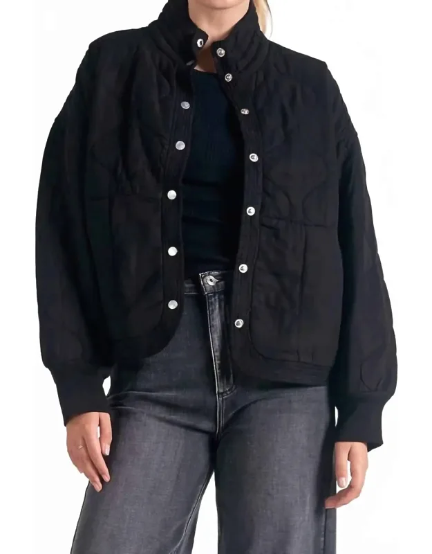 Quilted Bomber Tencel Jacket