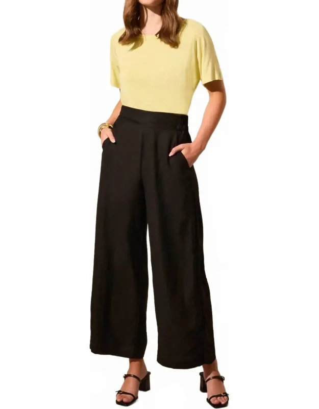 Pull On Ankle Pants With Hem