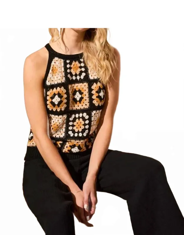 Crochet Halter Sweater Tank