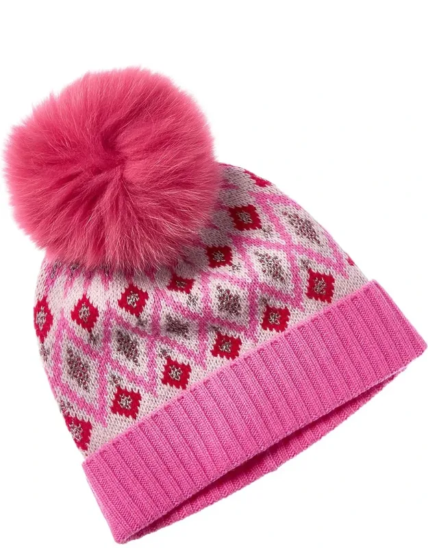Lurex Fairisle Wool & Cashmere-blend Hat