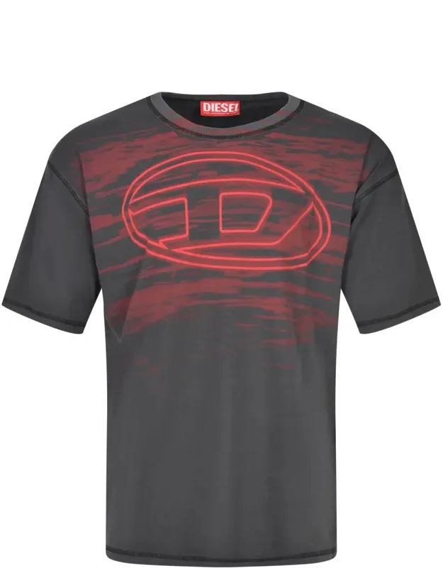T-shirt With Ribbed Crew Neck And Short Sleeves