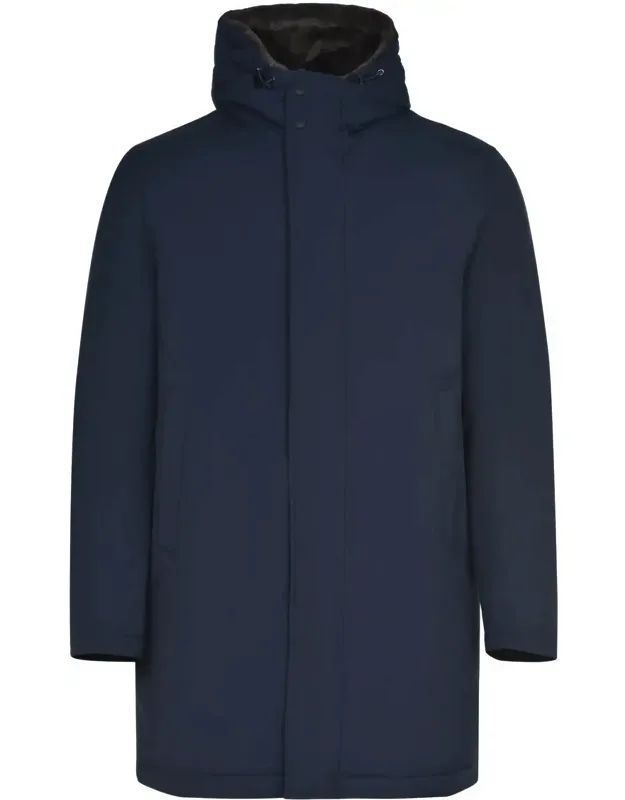 Herno Parka With Faux Fur Hood And Water-repellent Design