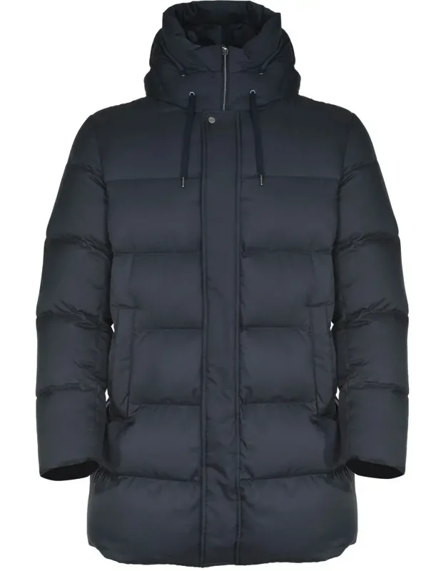 Herno Down Jacket With High Collar And Goose Down Filling