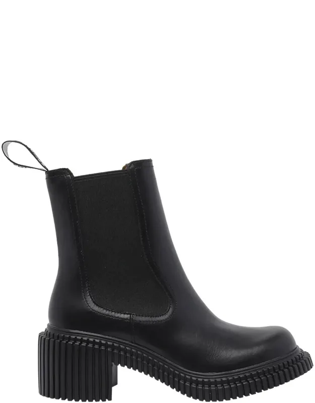 Boots, Round Toe, Leather Upper