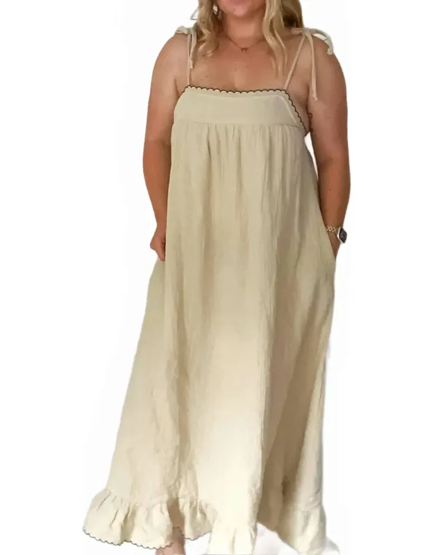 Whisper Embroidered Gauze Knit Maxi Dress