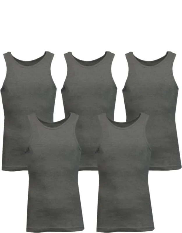 Galaxy By Harvic Heavyweight Ribbed Tank Top - Breathable Fabric, Double Stitched Hem