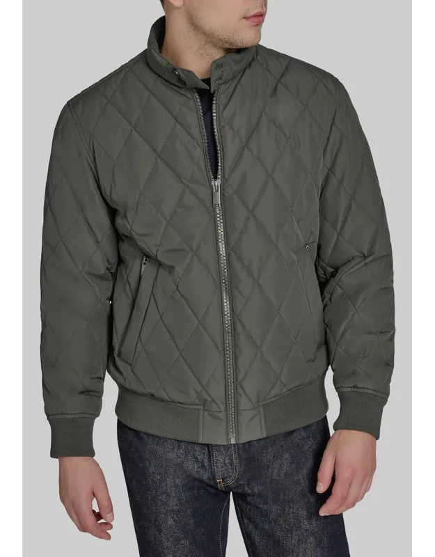 Dockers Traditional Fit Diamond Quilted Bomber Jacket