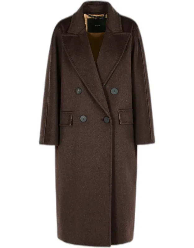 Overcoat In Cashmere, Alpaca, And Wool