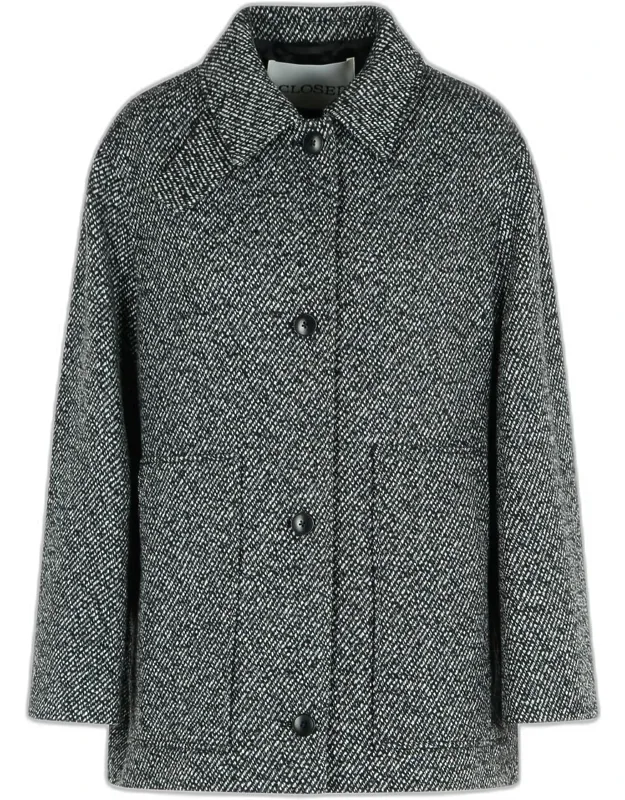 Melange Wool Blend Coat