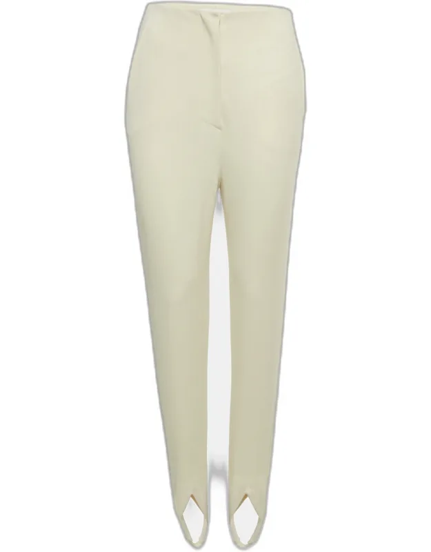 Cream Jersey Darby Stirrup Leggings