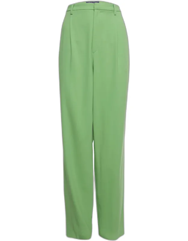 Wool Straight Leg Trousers
