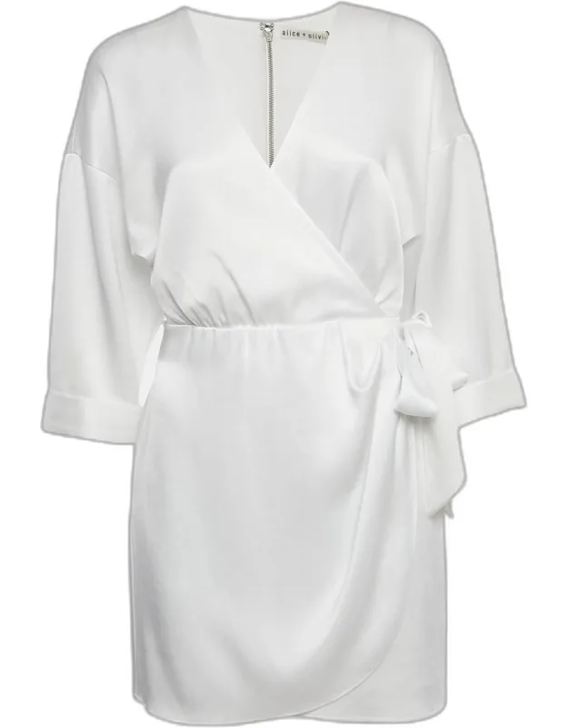 Satin Tie Detail Mini Dress