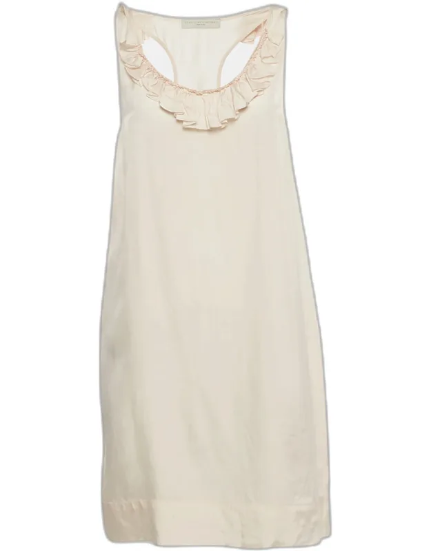 Silk Blend Sleeveless Mini Dress