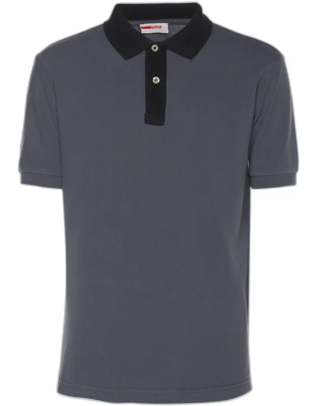 Knit Collar Detail Polo T-shirt