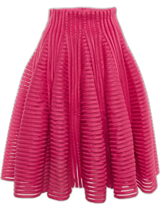 Neoprene Mesh Flared Skirt