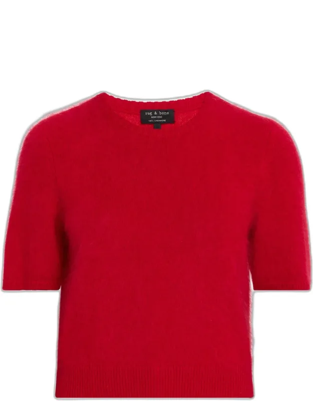 Cashmere Short-sleeve Sweater