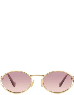 Miu Miu Eyewear Sunglasses Oval Gold