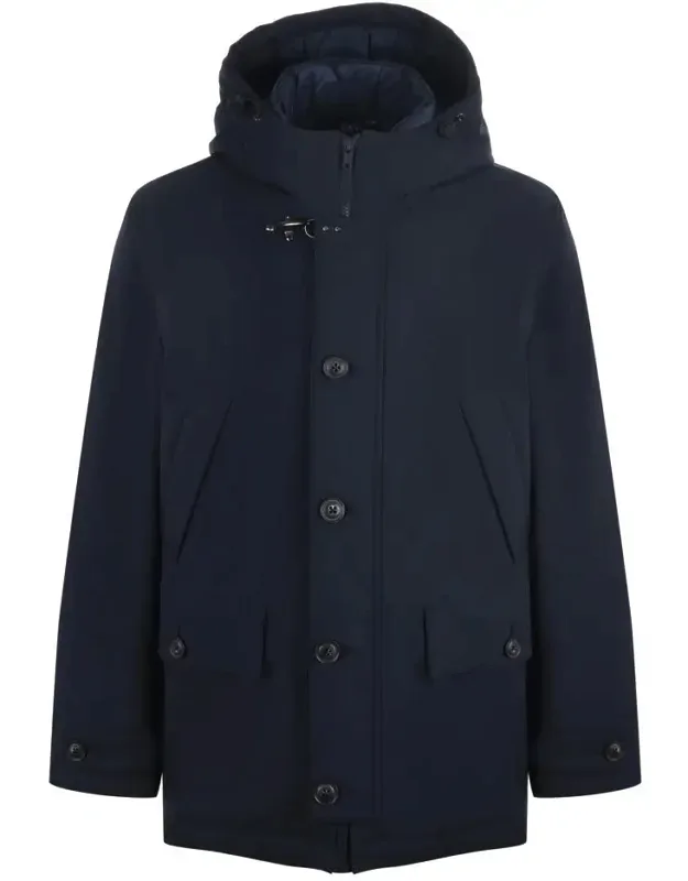 Fay Jacket With Drawstring Hood And Padded Design