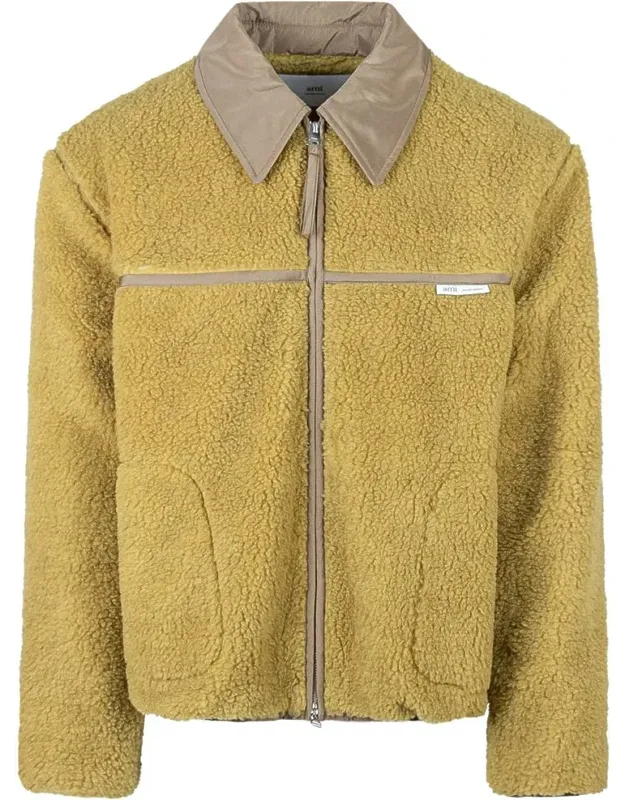 Shearling Jacket With Contrast Collar