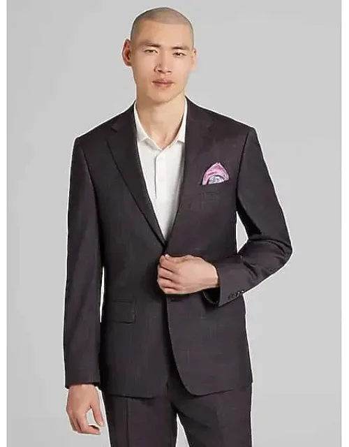 Big & Tall Slim Fit Grid Suit Jacket