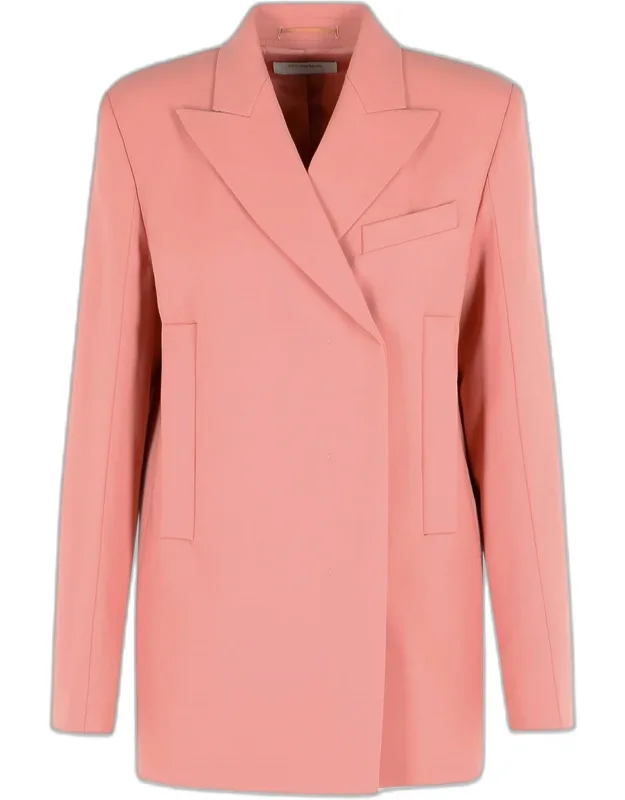 Straight Blazer In Virgin Wool