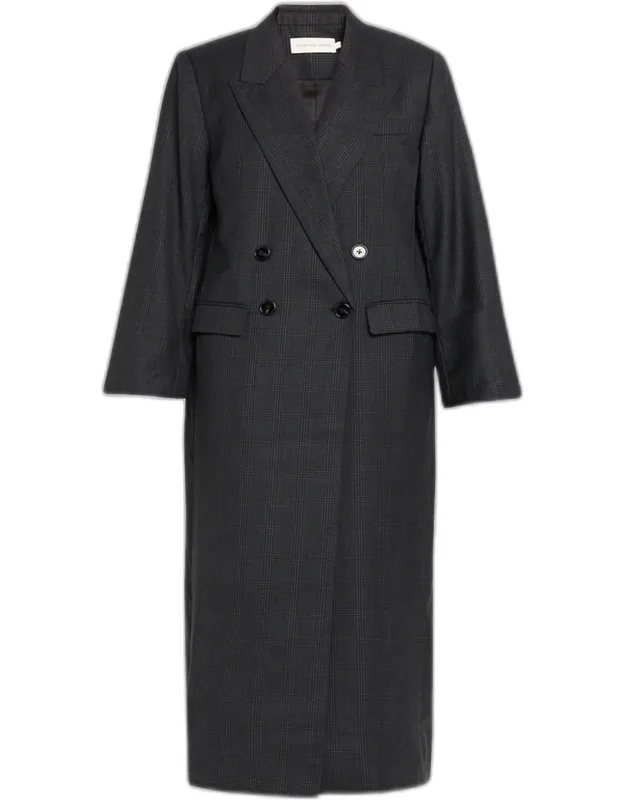 Wool Check Coat