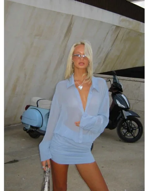 Moonrising Sheer Blouson Dress