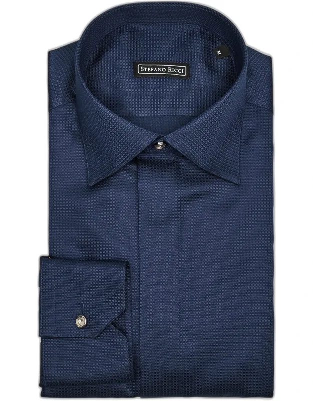 Textured Silk Dress Shirt